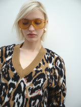 Żakardowy sweter w cętki AKEP Akep